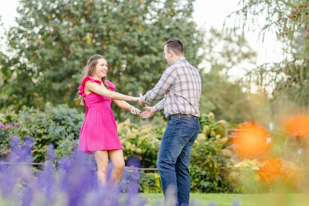 flower engagement photo location in sioux falls