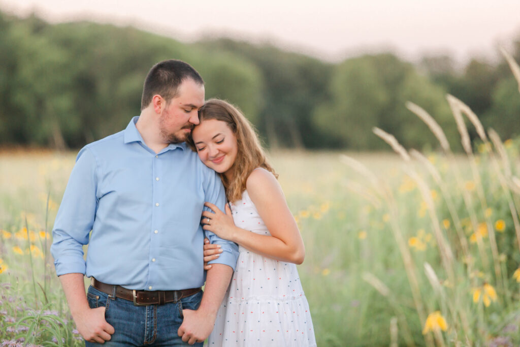 sunset engagement photo location in sioux falls