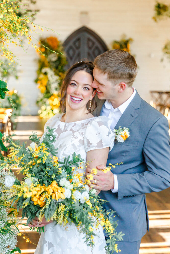 bride and groom portraits in sioux falls