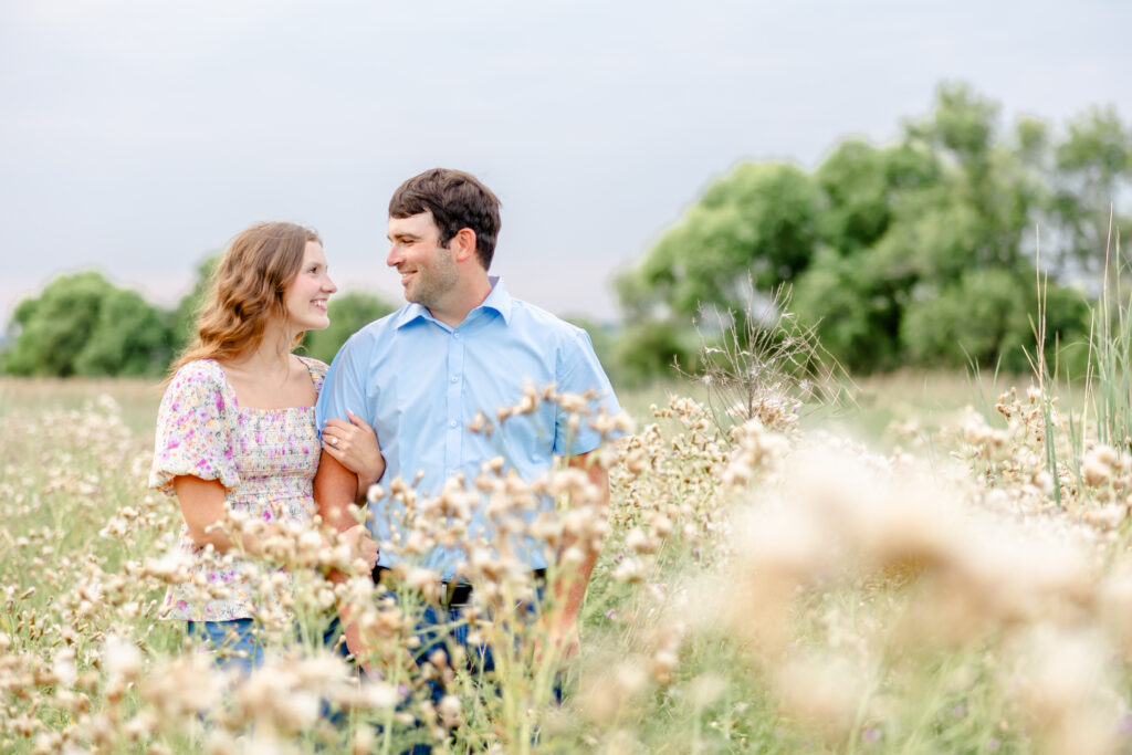 flower field engagement photo location in sioux falls